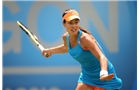 BIRMINGHAM, ENGLAND - JUNE 14:  Ana Ivanovic of Serbia in action in her semi-final match against Shuai Zhang of China during day six of the Aegon Classic at Edgbaston Priory Club on June 14, 2014 in Birmingham, England.  (Photo by Jordan Mansfield/Getty Images for Aegon)